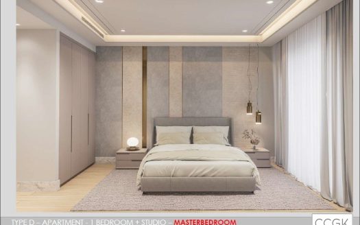 Modern 1 Bedroom Apartment with Study Area