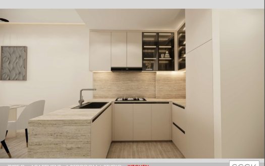 Modern 1 Bedroom Apartment with Study Area