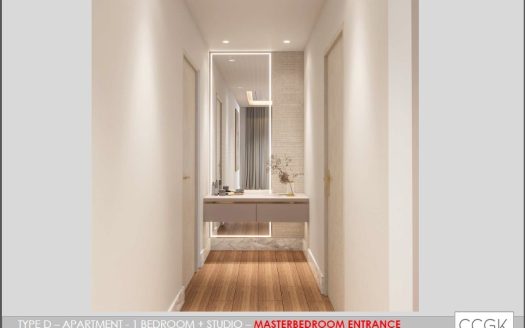 Modern 1 Bedroom Apartment with Study Area
