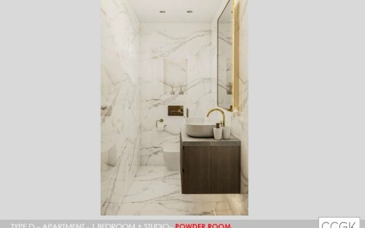 Modern 1 Bedroom Apartment with Study Area